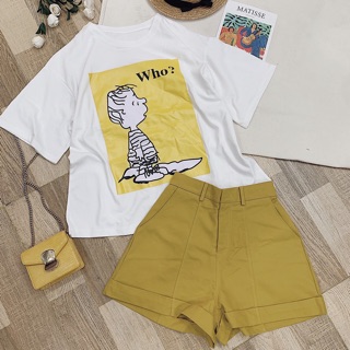 SET ÁO THUN IN QUẦN SHORT KAKI