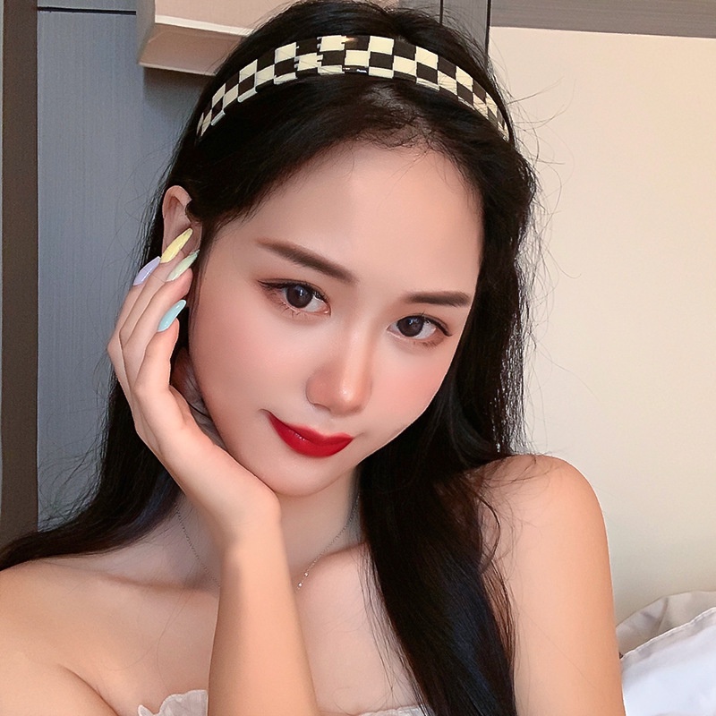 Dây Cột Tóc Bản Rộng Bằng Vải Phong Cách Hàn Quốc Cổ Điển Đơn Giản