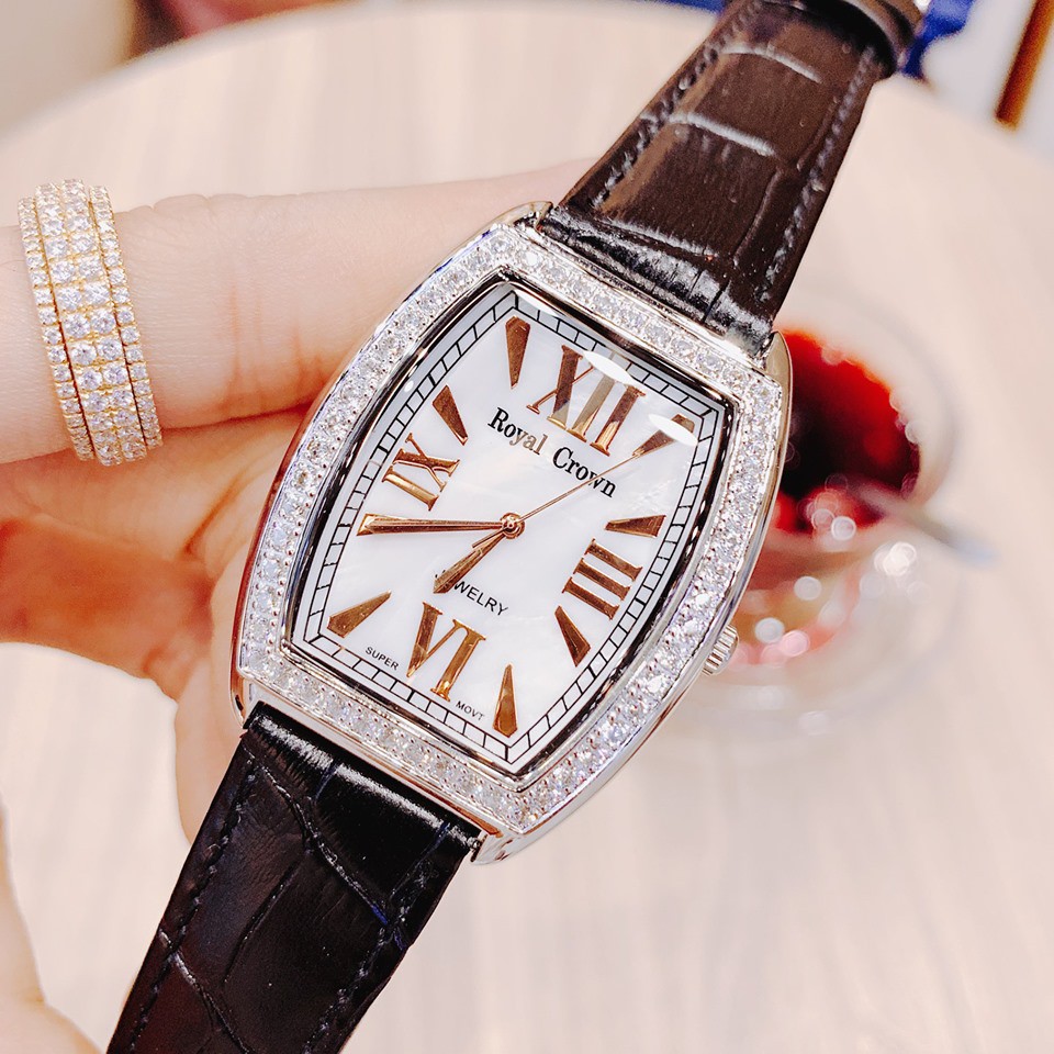 Đồng Hồ Nữ Chính Hãng Dây Da Royal Crown 3635 Chống Nước Chống Xước | BigBuy360 - bigbuy360.vn