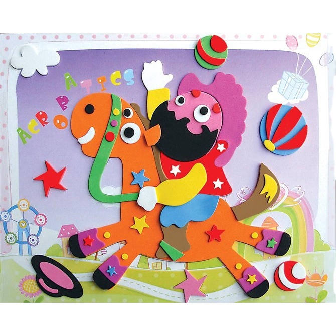 10 tranh dán xốp A4 (10 tranh khác nhau)