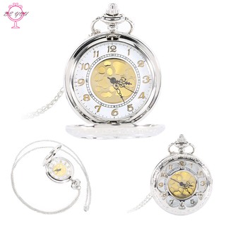 Đồng hồ quả quýt chạm khắc hình bông hoa phong cách vintage