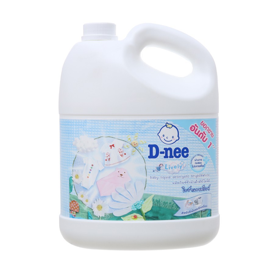 Nước giặt cho bé D-nee can 3 lít (xanh, tím, trắng, hồng)