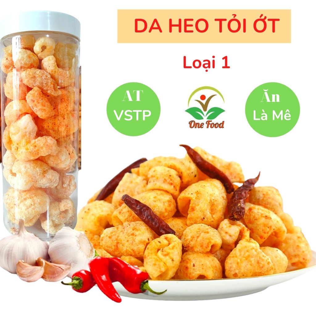 Da Heo Tỏi Ớt Loại 1, DA HEO CHÁY TỎI LOẠI NGON, Đồ Ăn Vặt Hà Nội Vừa ngon vừa rẻ,OneFood68