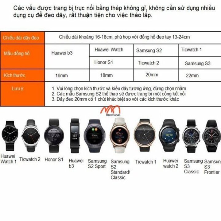 Dây ceramic đồng hồ Ticwatch E / S / C