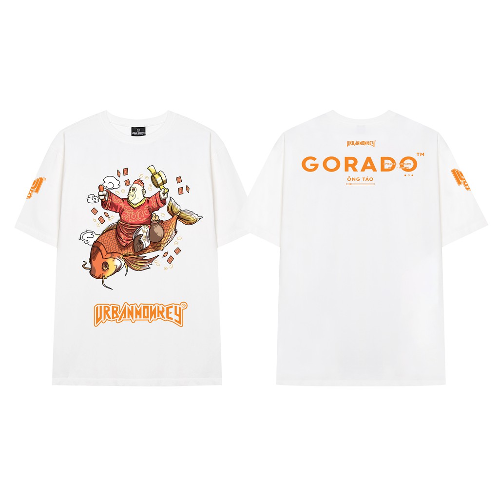 Áo Thun URBAN MONKEY GORADO ÔNG TÁO Màu Trắng 100% Cotton Cao Cấp | MAN | WOMAN | T-SHIRT