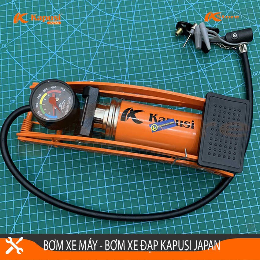 [MẪU MỚI] BƠM XE MÁY - XE ĐẠP KAPUSI JAPAN CÔNG NGHỆ NHẬT BẢN BẢO HÀNH 12 THÁNG