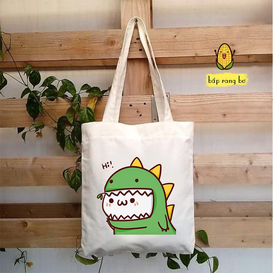 TÚI TOTE CANVAS BÉ CHUỐI KHÓA ZIP - TÚI VẢI SIÊU TO CỰC BỀN