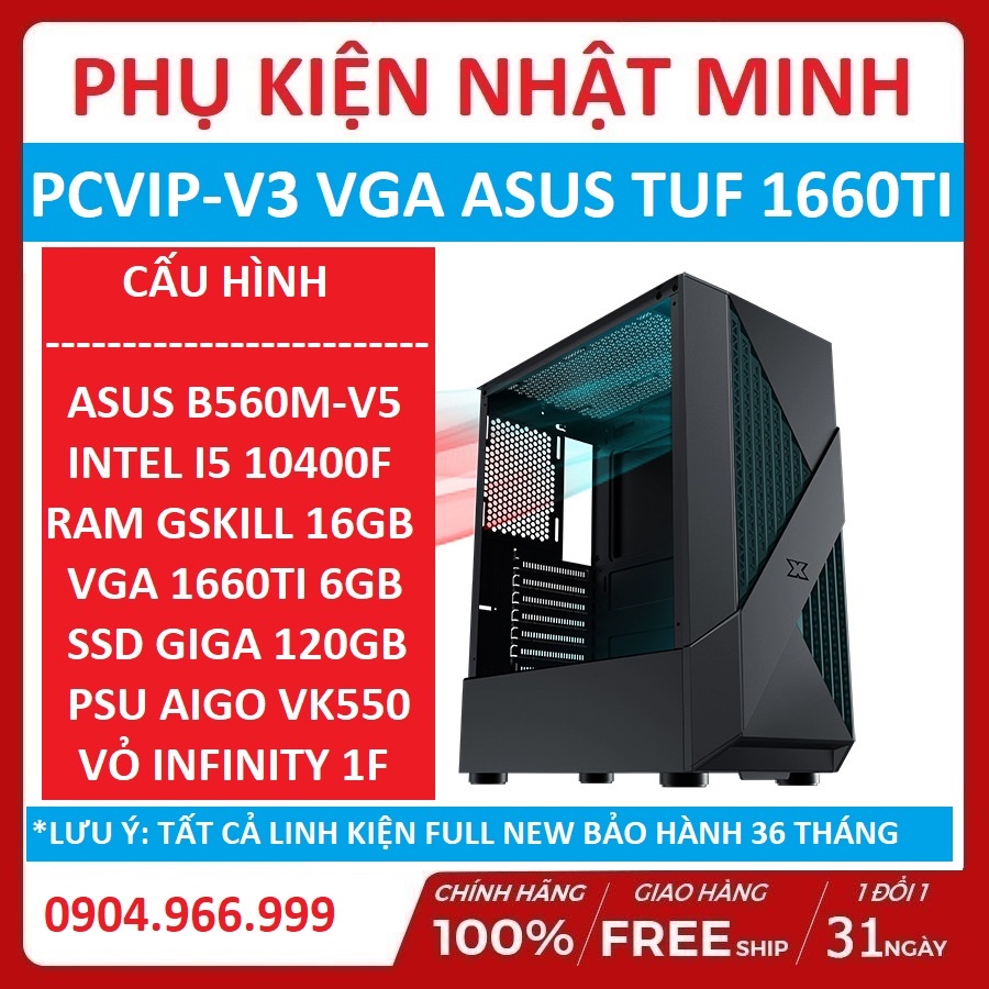 Bộ máy tính PC B560+i5 10400F+16GB+1660ti 6GB- PC siêu gaming nâng cấp lên 1660ti 6gb asus tuf gaming giá không đổi