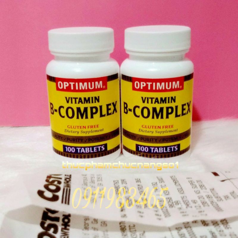 Super B Complex Optimum 100 Viên Hàng Mỹ Vitamin B Tổng Hợp Cam Kết Chính Hãng | BigBuy360 - bigbuy360.vn