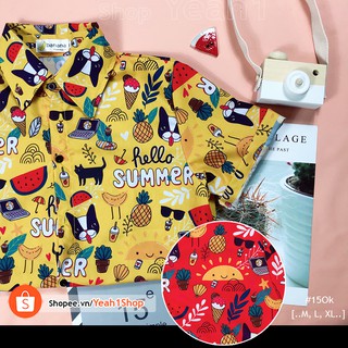 [Yeah1Shop]- Áo sơ mi hoạt hình chó Summer (M, L, XL) (SMHH)