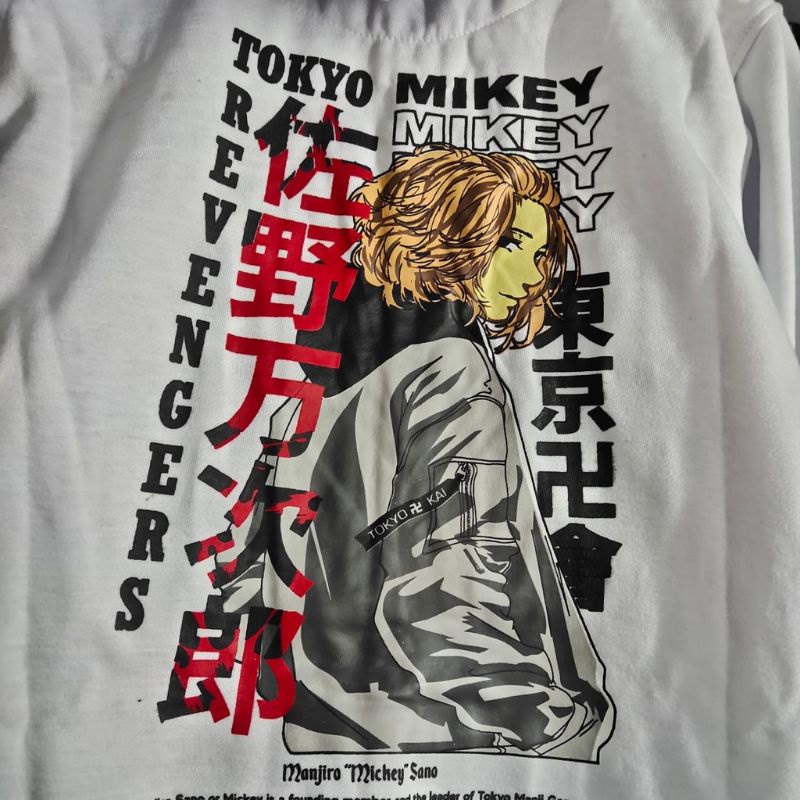Áo Hoodie màu trắng in hình nhân vật Anime Tegami Tokyo Revengers Sano Manjiro Mikey