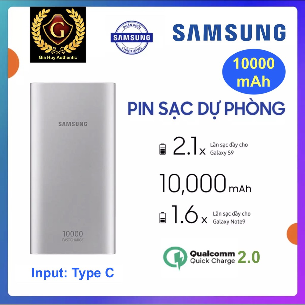 Pin sạc dự phòng Samsung EBP1100C 10000mAh sạc nhanh AFC &amp; QC 2.0