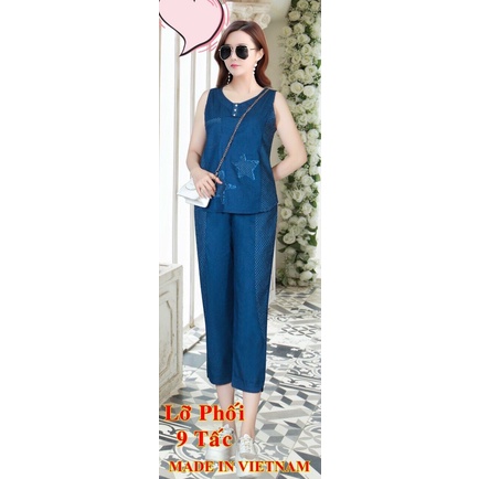 Đồ Bộ Nữ Jeans Cao Cấp Mặc Nhà 3 Size