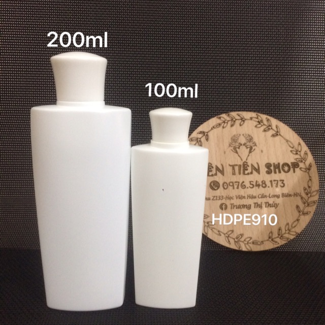 Chai nhựa nắp vặn HDPE 100ml, 200ml