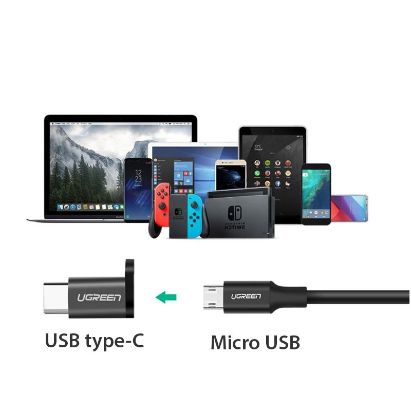 Đầu chuyển USB-C to Micro USB cao cấp Ugreen 40945