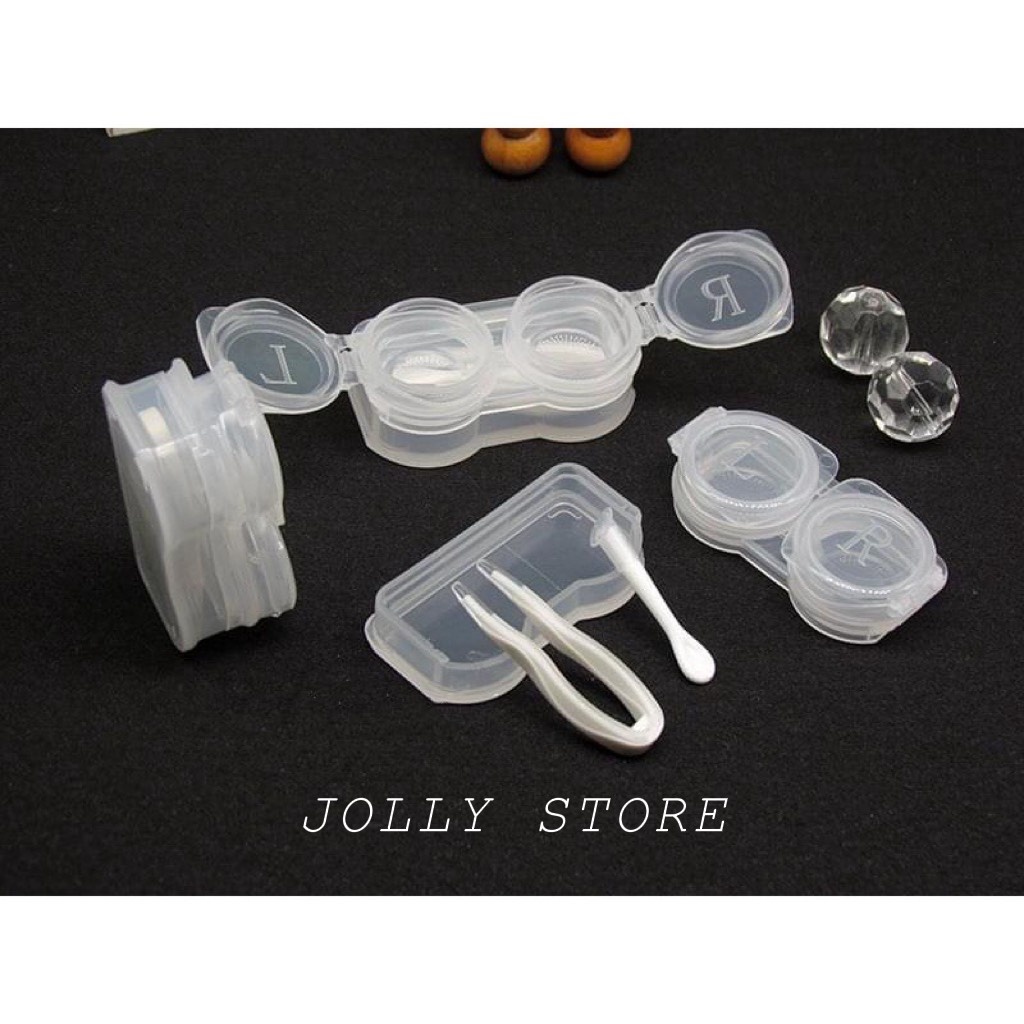 Khay Lens Nắp Gập Nhiều Màu Có Dụng Cụ Đeo