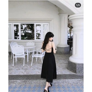 ĐẦM 2 DÂY MAXI ĐAN CHÉO LƯNG