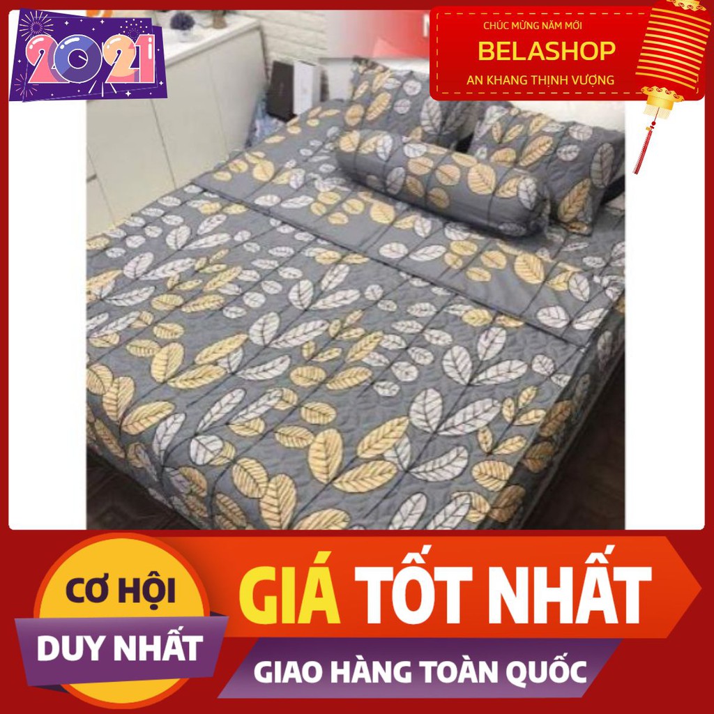 Bộ drap 3 món 2m2 mẫu lá ổi tô ms9487474