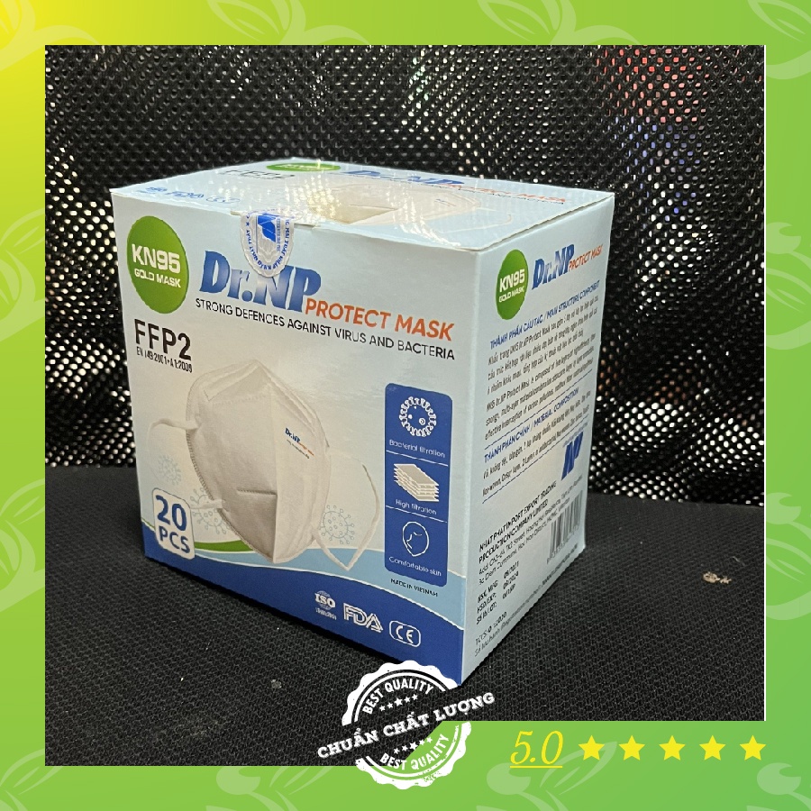 [Hộp 20 Cái] Khẩu trang N95 không Van Cao cấp Dr.NP - 5 Lớp - 100% Hàng chính hãng - Chuẩn Y Tế | Siêu Thị Hạnh Phúc | BigBuy360 - bigbuy360.vn