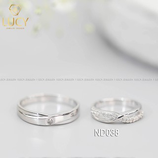 Nhẫn đôi nhẫn cặp bạc ND038