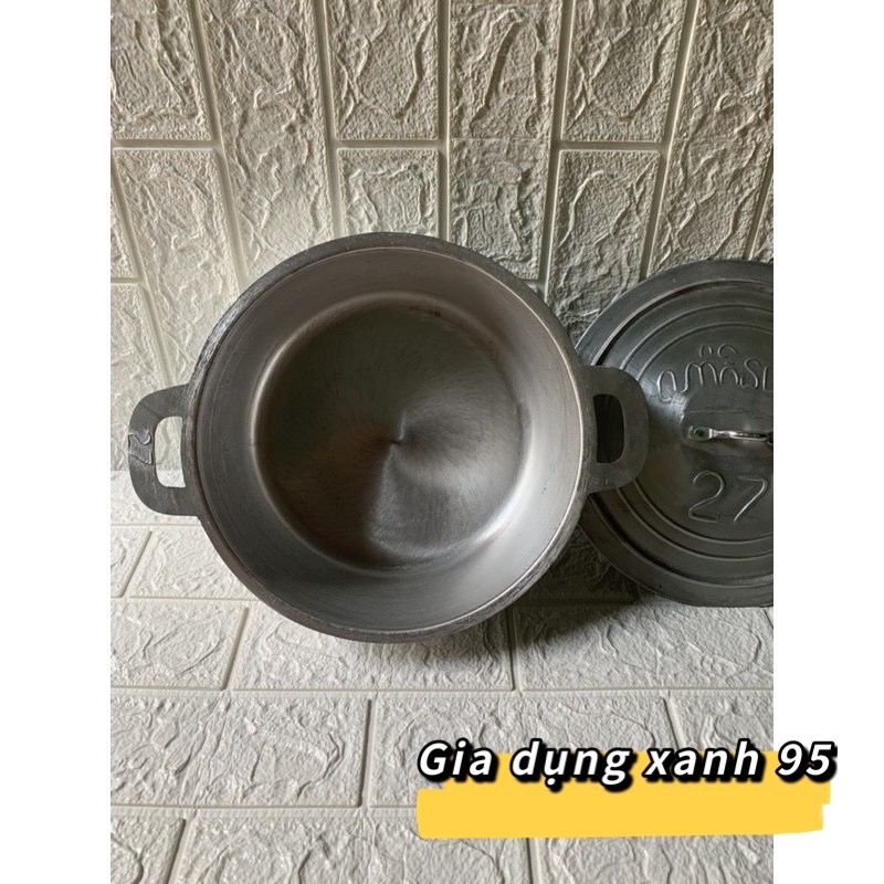 nồi gang miên đúc hàng cao cấp 27cm gang nguyên chất 100%