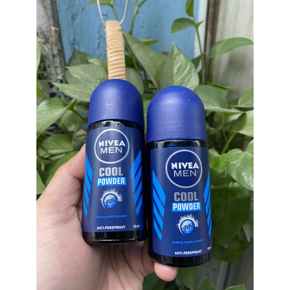 Lăn khử mùi NIVEA MEN Cool Powder hương dịu nhẹ 50ml chính hãng