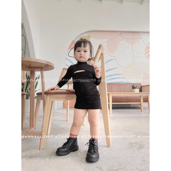 Đầm body khoét ngực siêu cưng cho bé gái