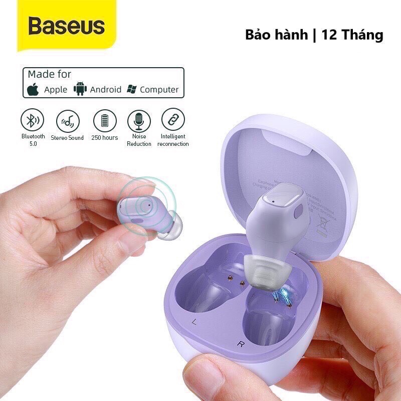 ✅Tai Nghe Bluetooth Không Dây Baseus WM01 TWS Chống Ồn Bluetooth 5.0 Công Nghệ Chống Tiếng Ồn Mới Nhất