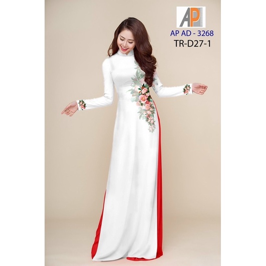 Vải may áo dài in 3D hoa eo xinh xắn