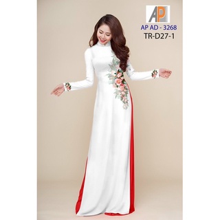 Vải may áo dài in 3D hoa eo xinh xắn