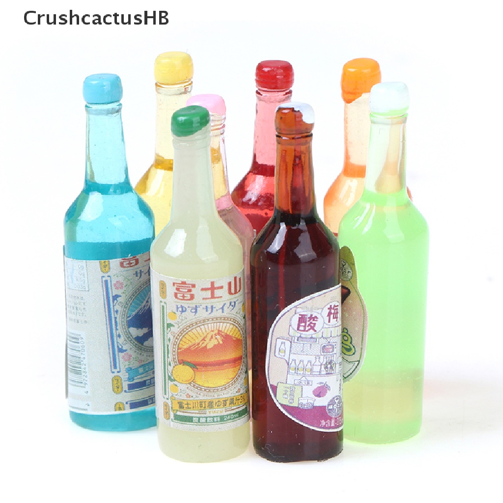 [CrushcactusHB] 5Pcs 1:12 Dollhouse Miniature Soda Water Bottles Model Dolls Kitchen Food Hot Sell