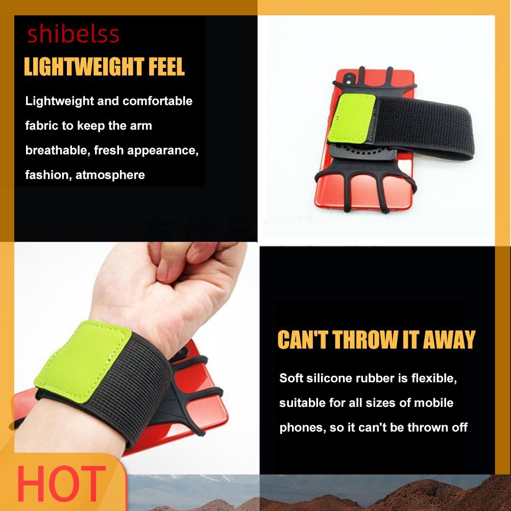 [Mã FASHIONT4MA2 giảm 10K đơn 50K] （ʚshibelss）Sports Jogging Wrist Band Outdoor Running Riding Phone Holder Armband Case