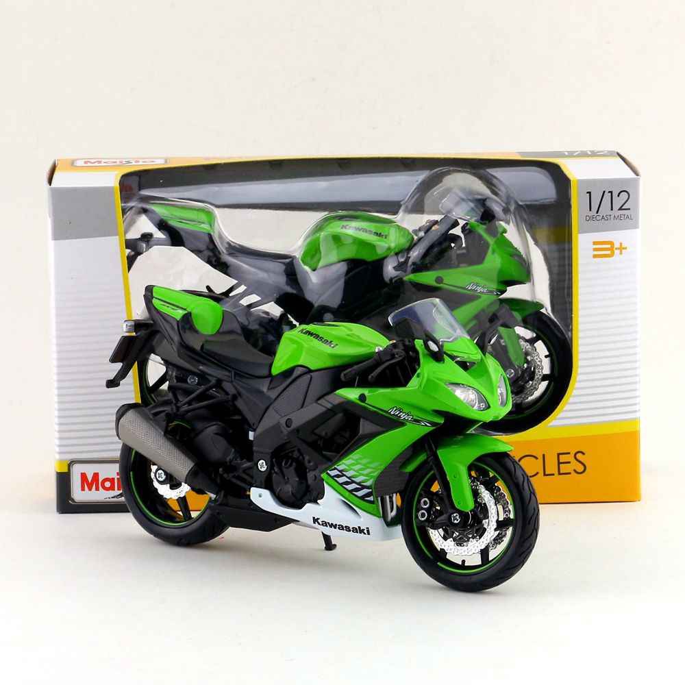 MÔ HÌNH XE MOTO Siêu xe KAWASAKI ZX-10R - MAISTO tỷ lệ 1:12