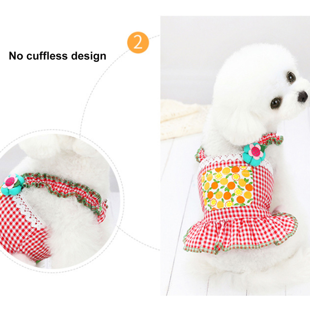 Váy kẻ sọc caro đáng yêu cho thú cưng