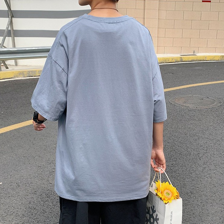 Áo thun ngắn tay dáng rộng in hình hoạt hình thời trang mùa hè Hàn Quốc size s-8xl 6 màu lựa chọn cho nam nữ