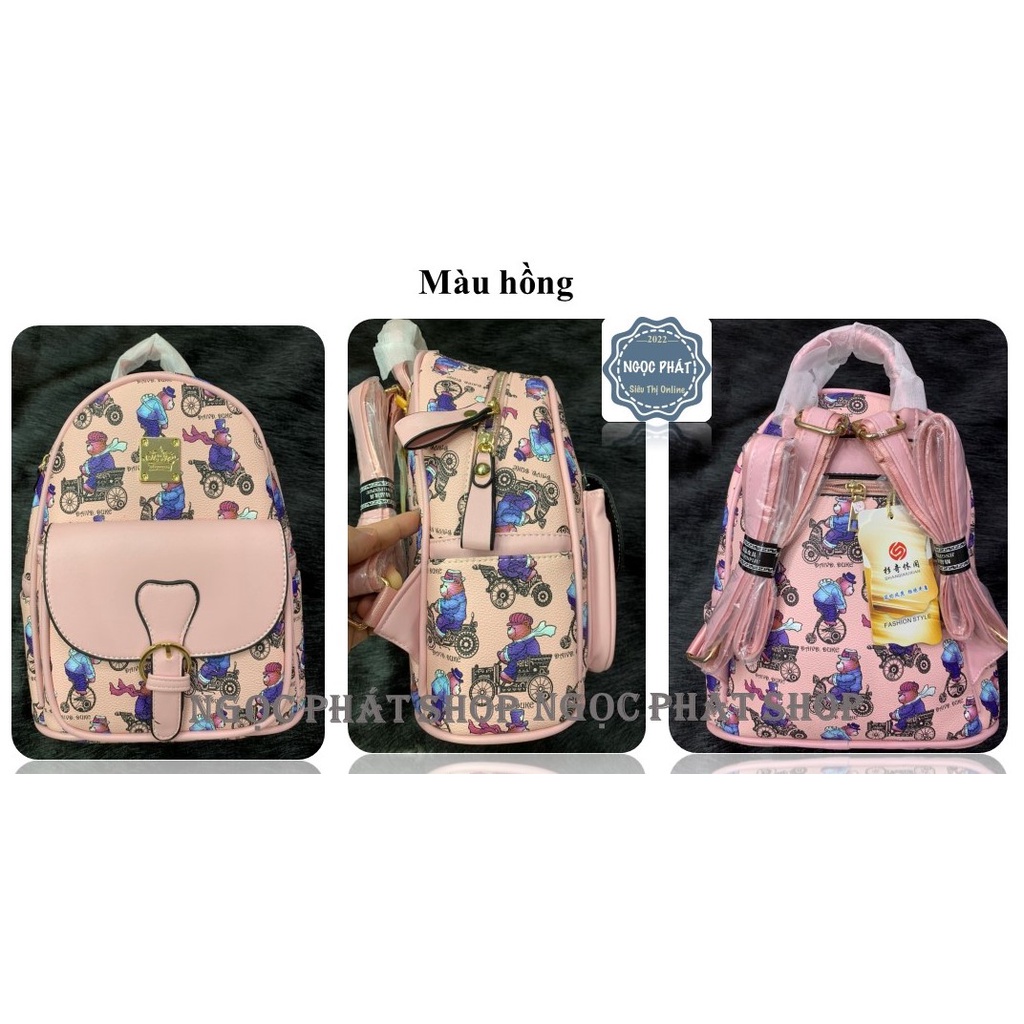 BALO NỮ HÌNH GẤU &quot;KHÓA TRÒN&quot; - CHẤT LIỆU DA QUẢNG CHÂU - HÀNG XỊN ĐẸP- KIỂU DÁNG TRẺ TRUNG NĂNG ĐỘNG