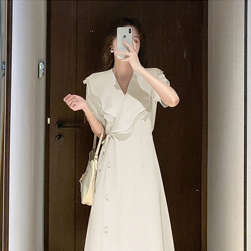 Váy Liền Thân Dáng Ngắn Cổ Bèo Tiểu Thư Thời Trang Nữ Mẫu Mới Xinxoshop