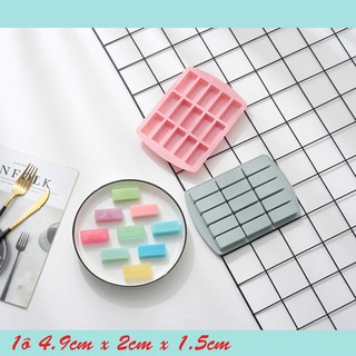 HCM - Khuôn silicon chữ nhật đổ socola, rau câu pudding mini
