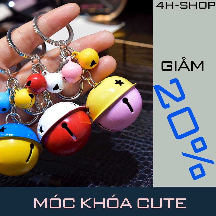 Móc khóa cute siêu đẹp , kiểu dáng chuông gió , bằng kim loại màu sắc bắt mắt phong cách độc đáo bền đẹp