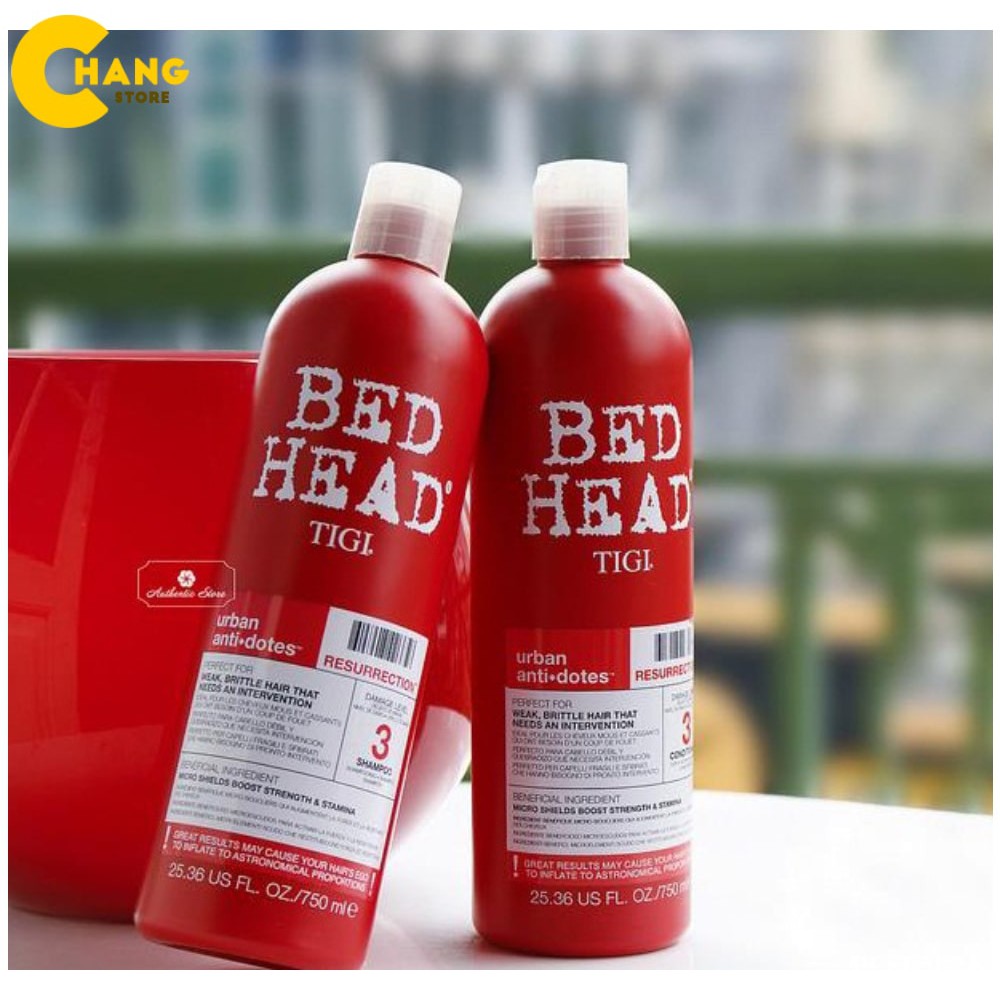 Bộ Dầu Gội Xả - Dầu Gội Cặp Tigi Bed Head 750ml X2 Dưỡng Ẩm Và Phục Hồi Tóc Hư Tổn