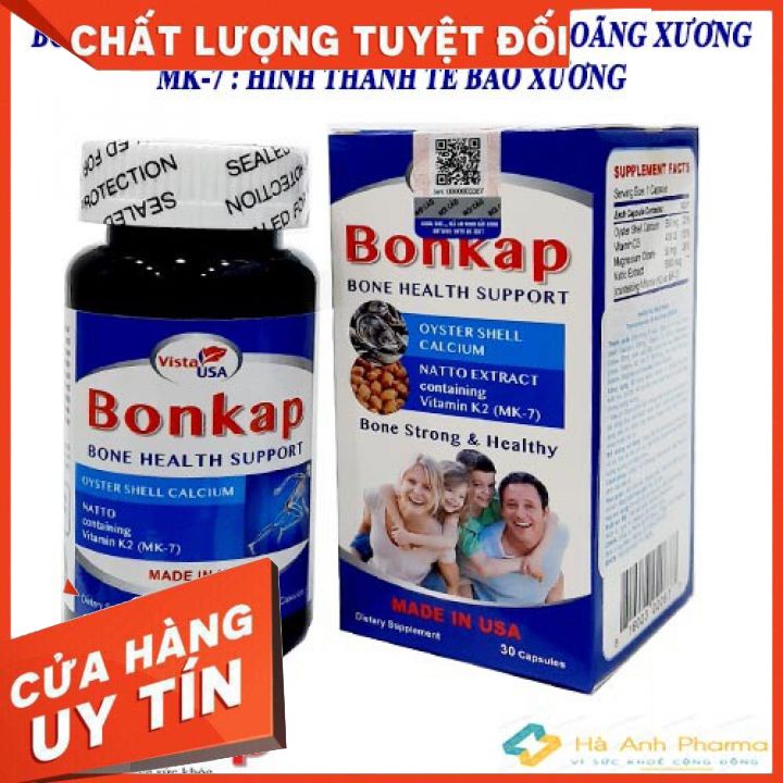 BONKAP Viên uống bổ sung Canxi hữu cơ ( Nhập khẩu Chính Hãng Mỹ)