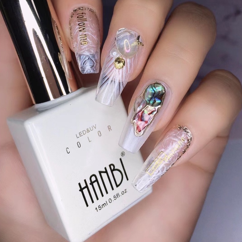 Sơn gel ánh ngọc trai Hanbi 15ml