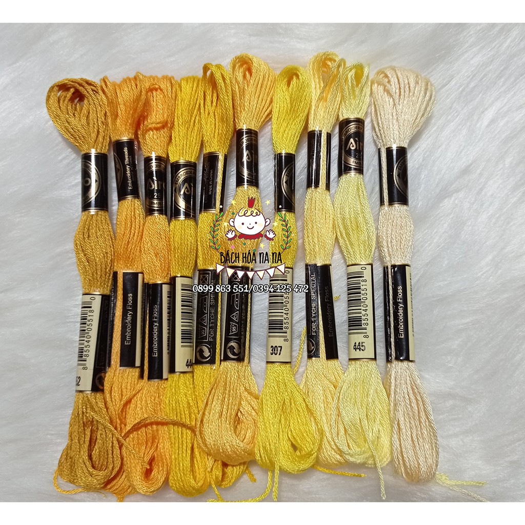 Set chỉ thêu Airo tông Đỏ - Hồng / Nana Handmade DIY Thêu Tay Shop