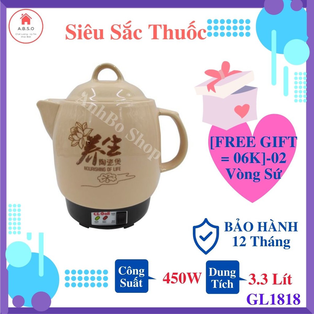 COMBO 02 Vòng sứ siêu sắc thuốc tự động dùng cho tất cả các loại ấm trên thị trường