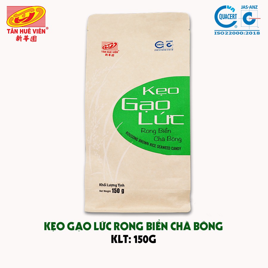 Kẹo Gạo lứt Rong biển Chà bông túi giấy 150g