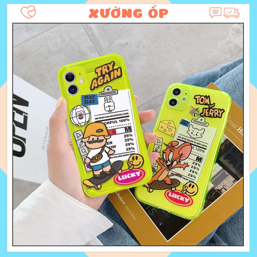 SAMSUNG OPPO  IPHONE Ốp NEON huỳnh quang mẫu N8 cho A10/A20/ A50/J7prime/J7 pro/ A5S/a9 2020/A3S/ A37/ A59