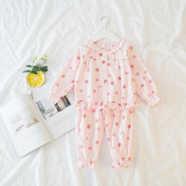 Bộ đồ thô mặc nhà bé gái