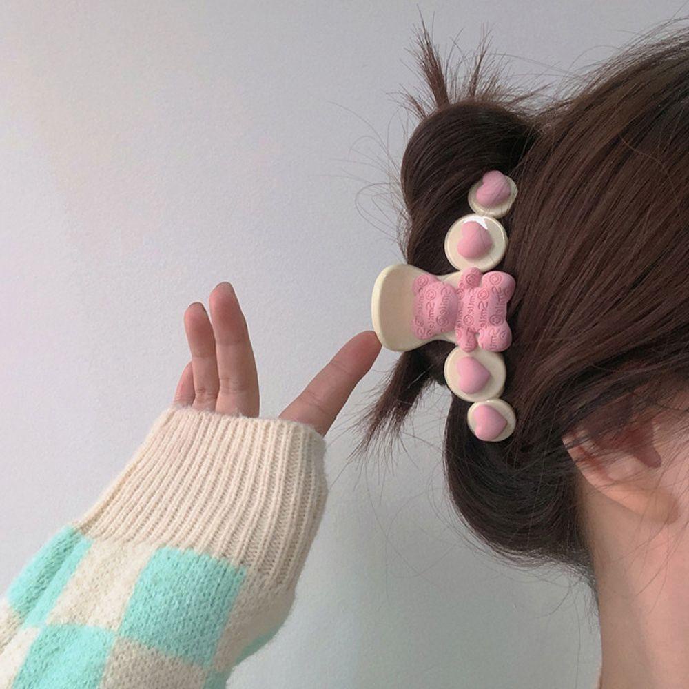 Kẹp Tóc Càng Cua / Trái Tim / Gấu Kiểu Vintage Pháp Ngọt Ngào Cho Nữ