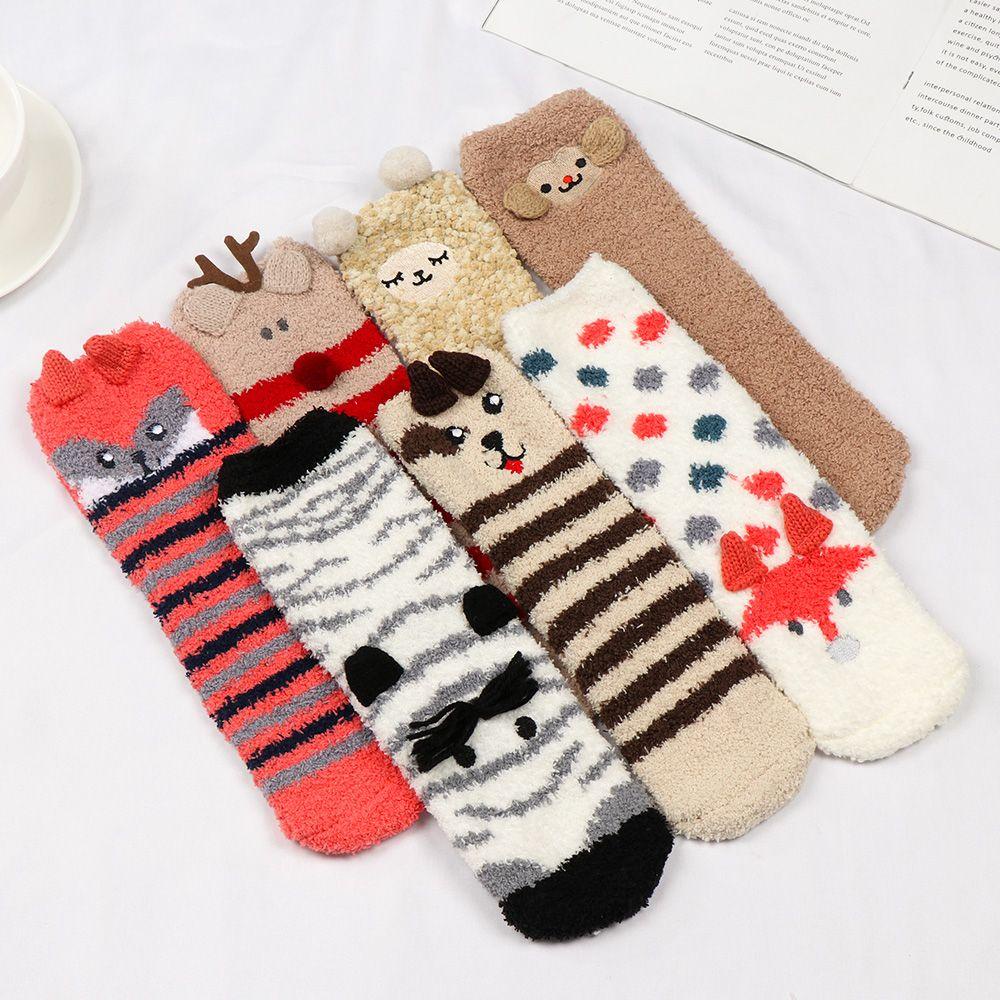 Vớ Dày Dặn Chống Trượt In Họa Tiết 3D Dành Cho Người Lớn