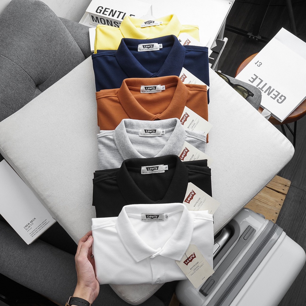 ÁO THUN POLO NAM, ÁO THUN CÓ CỔ NAM VNXK CHẤT VẢI COTTON  CAO CẤP CO GIẢN 4 CHIỀU TAY NGẮN  LEVI.S